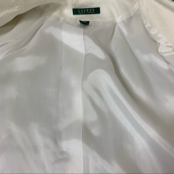 Lauren Ralph Lauren 100% Linen White Blazer New With Tags Size 14 - Picture 6 of 14